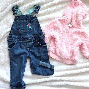 ⚘4 for $24⚘ Oshkosh overalls and fluffy zip up